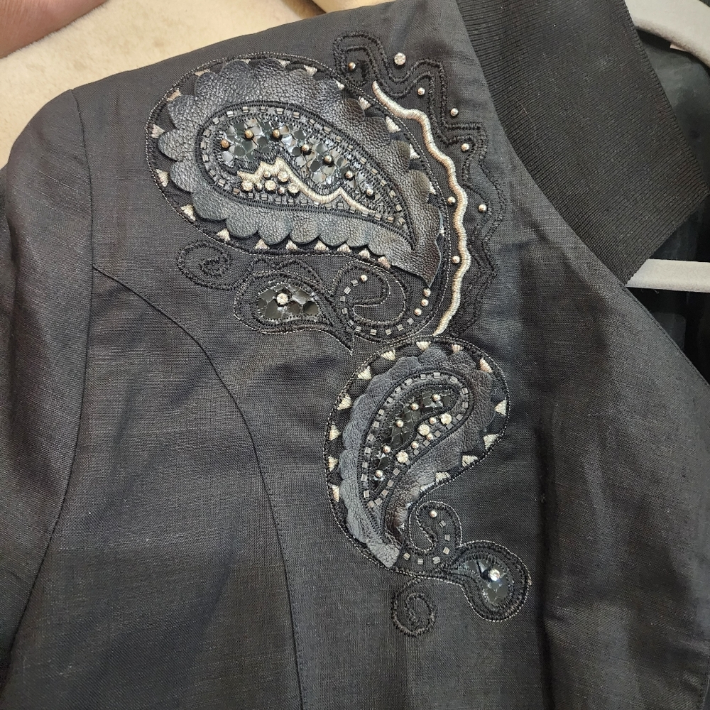 Boho Embroidered Blazer  Western Chic  Festival Jacket.pit To Pit 20" Hips 20" - Picture 4 of 8